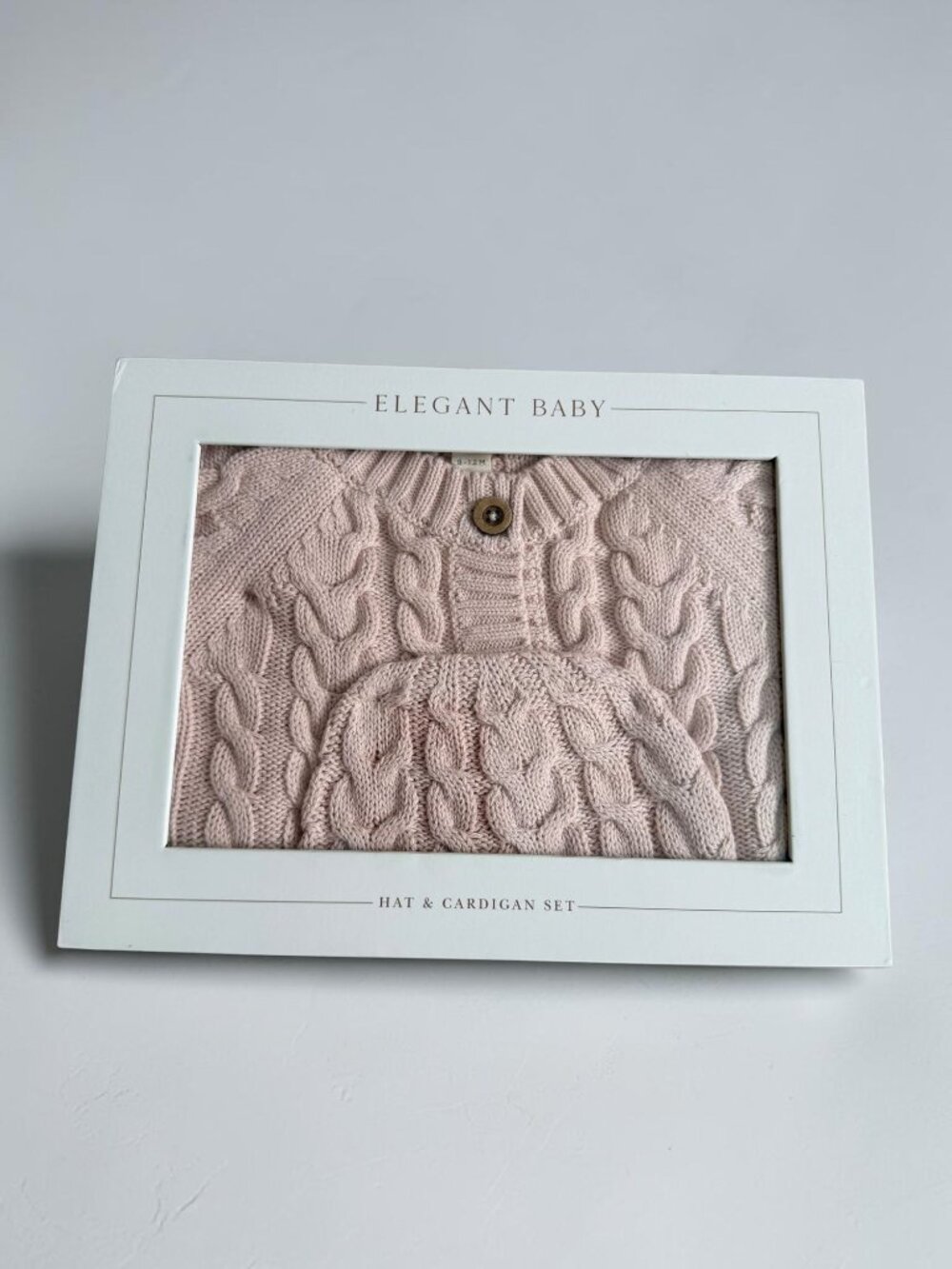 ELEGANT BABY Pink Cardigan and Hat Set Sz 9-12 Months NEW NIB